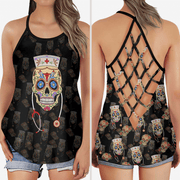 Nurse Life Lover Cross Open Tank Top