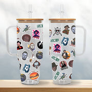 Horror Characters Lover Glass Tumbler 40 Oz