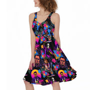 Horror Lover 28 Print Women's Sleeveless Dress