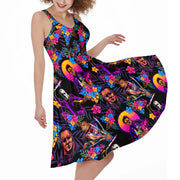 Horror Lover 28 Print Women's Sleeveless Dress