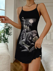 Skull Lover 4 Spaghetti Strap Dress Loungewear