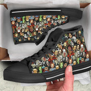 Horror High Top Black Shoes