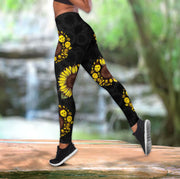 Horror Lover Cross Open Back Tank Top And Leggings