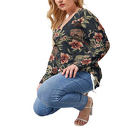 Horror Lover Women’s V-neck T-shirt With Side Drawstring