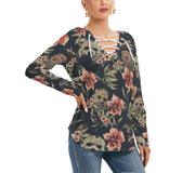 Horror Lover Women's Long Sleeve Neckline Tie Sweatshirt