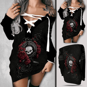 Horror Lover 3 Women's Lace-Up Sweatshirt