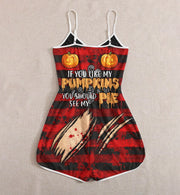 Horror Lover Funny Halloween I Put The Boo Skull Women Cami Romper