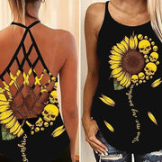 You Are My Sunshine Cross Open Tank Top