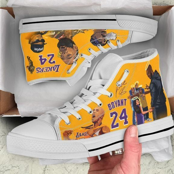 Kobe With Rapper High Top White Shoes – SUGUSPOD