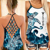 Turtle Lover Cross Open Tank Top