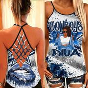 DLCB Lover Cross Open Back Tank Top And Leggings