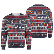 FIREFIGHTER LOVER 9 UGLY CHRISTMAS SWEATER