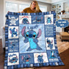 Stitch Fan Lover 002 Quilt Blanket Custom Name