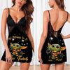 Star Lover 4 Women's Back Straps Cami Dress With Lace