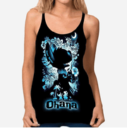 Ohana Summer Vibes Personalized Cross Open Tank Top