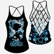 Ohana Summer Vibes Personalized Cross Open Tank Top