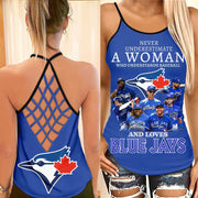 Blue Jays Lover Cross Open Tank Top