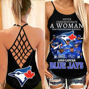 Blue Jays 1 Lover Cross Open Tank Top