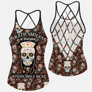 Nurses Smile Back Lover Cross Open Tank Top