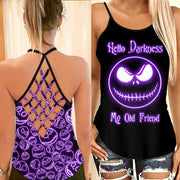 Hello Darkness My Old Friend - Cross Open Tank Top