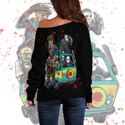 Horor Lover Sweatshirt - Off Shoulder SKU0627