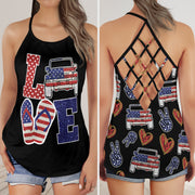 Car Lover Cross Open Tank Top SKU0634