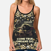 Baby Yoda Lover - Personalized Cross Open Back Tank Top And Leggings SKU0651