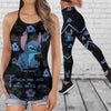 Ohana Lover - Personalized Cross Open Back Tank Top And Leggings SKU0650