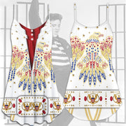 Elvis Lover Spaghetti Strap Summer Dress SKU0669