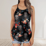 Horror Lover 16 Cross Open Tank Top