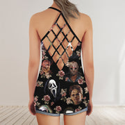 Horror Lover 17 Cross Open Tank Top