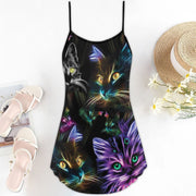 Cat Lover 1 Spaghetti Strap Summer Dress