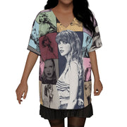 Taylorswiftlover Women's Bat Sleeves V-Neck Blouse