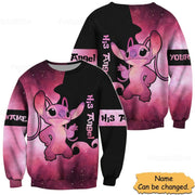 Personalized Her Stitch His Angel Couple Hoodie, Cute Stitch Hoodie, Zipper Hoodie, Sweatshirt, T-Shirt