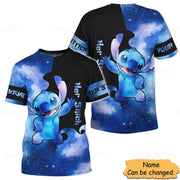 Personalized Her Stitch His Angel Couple Hoodie, Cute Stitch Hoodie, Zipper Hoodie, Sweatshirt, T-Shirt