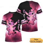 Personalized Her Stitch His Angel Couple Hoodie, Cute Stitch Hoodie, Zipper Hoodie, Sweatshirt, T-Shirt