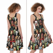 Horror Lover 25 Print Women's Sleeveless Dress