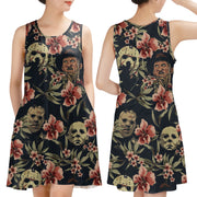 Horror Lover 1 All-over Print Sleeveless Pocket Dress