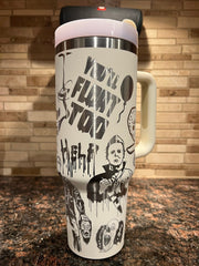Horror Lover 5 40oz Stainless Steel Laser Engraved Tumbler