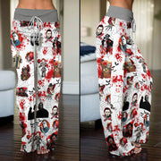 Horror Lover 6 Pajama Pants Print Drawstring Palazzo Lounge