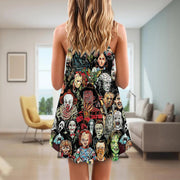 Horror Lover Spaghetti Strap Summer Dress