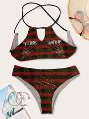 Horror Lover FreddyK Women's Cami Keyhole One-piece Swimsuit Bikini SKU0672