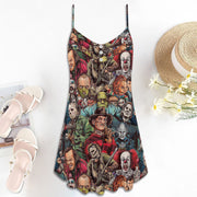 Horror Lover Spaghetti Strap Summer Dress SKU0678