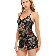 Horror Lover 1 Women's Black Lace Cami Dress