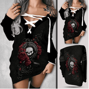 Horror Lover 5 Women's Lace-Up Sweatshirt